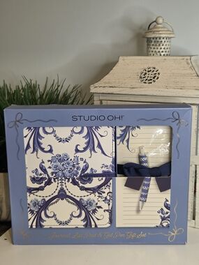 Studio Oh! Blue Floral Journal, List Pad & Gel Pen Gift Set